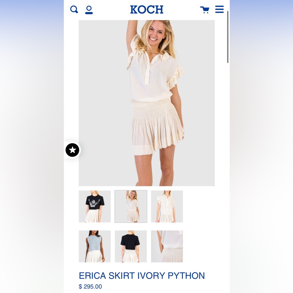 KOCH ERICA SKIRT IVORY PYTHON